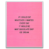 PINK FELT LETTER BOARD