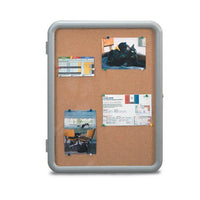 Plastic Framed Enclosed Bulletin Boards with Round Corners | Wall Mount 18x24 and 24x36 Frame Sizes