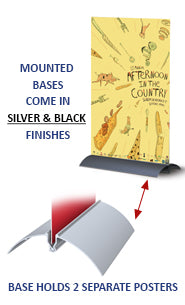 Quick Snap Counter Top Poster Board Display Stand | Steel Base 14" Wide