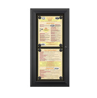 Outdoor Enclosed Magnetic Restaurant Menu Display Case | 11" x 14" Portrait | Holds Two Portrait Menus STACKED