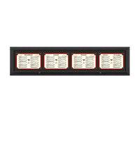 Outdoor Enclosed Magnetic Restaurant Menu Display Case | 17" x 11" Landscape | Holds Four Landscape Menus ACROSS