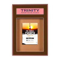 Designer Metal Bulletin Board SwingFrames with Header & Lights