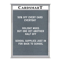 36" x 48" Outdoor Message Center Letter Board with Header (Single Door)