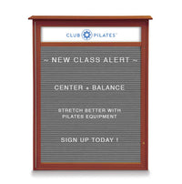22x28 Wall Mounted Outdoor Message Center with Letter Board with Header