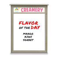 8 1/2" x 14" Outdoor Message Center - Magnetic White Dry Erase Board
