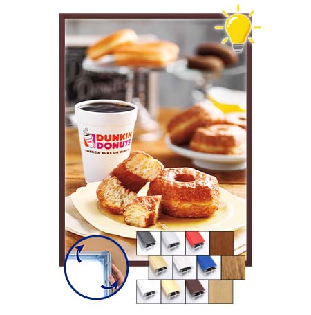 SwingSnaps LED Lighted Poster Snap Frames for 40x50 Graphics | 1 1/4" Wide