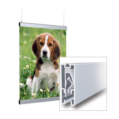 Slender Line Snap Poster Grippers Poster Displays Rectangular Case - 28 Inches