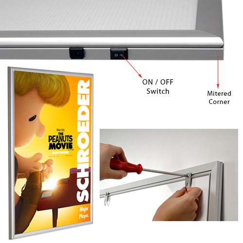 11" x 17" Light Panel comes with an ON/OFF Switch. Mounting is Easy.