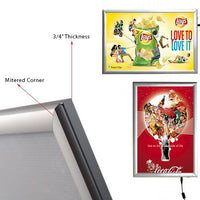 Silver 18 x 24 LED Light Box with Snap Frame Design Mounts in Portrait or Landscape Position.