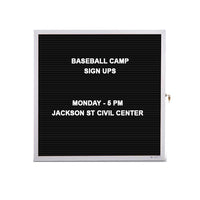 Ultra Thin Style Felt Letter Boards | Indoor Wall Mount, Enclosed, Side Locking Letter Board Display Case