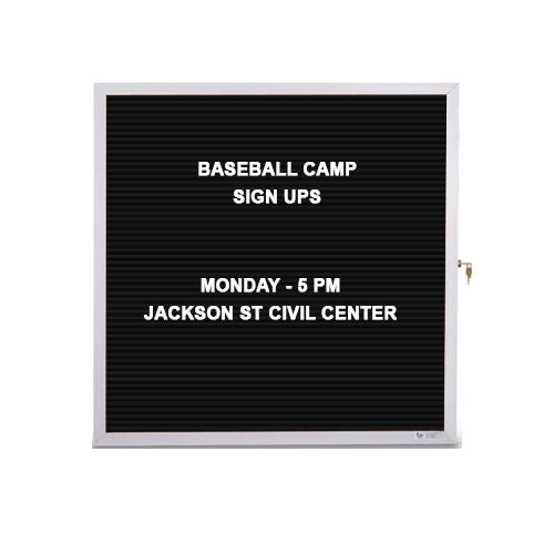 Ultra Thin Style Felt Letter Boards | Indoor Wall Mount, Enclosed, Side Locking Letter Board Display Case