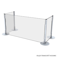 24" Clip Grip Uprights for Acrylic Protective Shields, Set of 4  | Acrylic Panels NOT Included