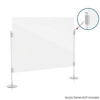 24" Clip Grip Uprights for Acrylic Protective Shields, Set of 4  | Acrylic Panels NOT Included
