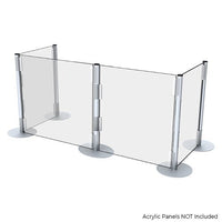 24" Clip Grip Uprights for Acrylic Protective Shields, Set of 5  | Acrylic Panels NOT Included
