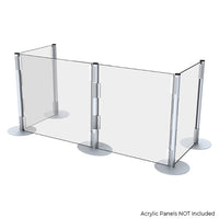 36" Clip Grip Uprights for Acrylic Protective Shields, Set of 5  | Acrylic Panels NOT Included