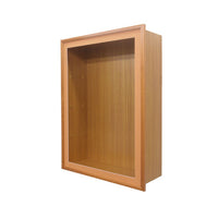 SwingFrame Designer Wood Display Case 8" Deep Interior | Wall Mount Single Door Cabinet 25+ Sizes