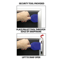 SwingSnap Extra Large Front Loading Poster Snap Frames in 25 Sizes | Tight Security-Style Frame with Pallet Tool