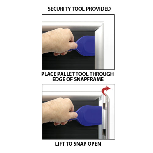SwingSnap Extra Large Front Loading Poster Snap Frames in 25 Sizes | Tight Security-Style Frame with Pallet Tool