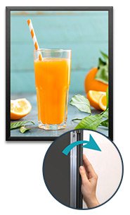 Poster Snap Frames 1 1/4" Profile for Mounted Graphics 1/8", 3/16" and 1/4" Thick Boards in 40+ Sizes