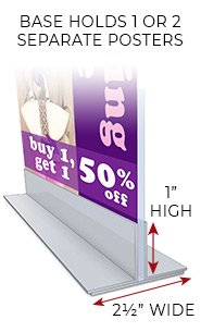 T Mount CounterTop Base Display ( 8 1/2" Wide)