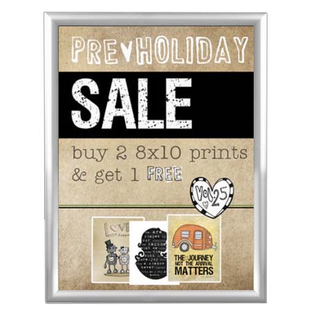 30x40 Snap Frame Poster Sign Frame 1.77" Wide Fast Change Silver Frame with Mitered Corners