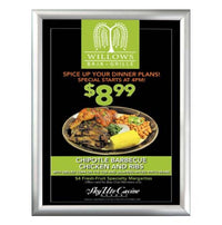 8.5x11 Snap Frame Poster Sign Frames .59" Wide | Silver Frame with Mitered Corners