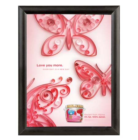 24x48 Snap Frame Poster Sign Frame 1-Inch Wide | Black Frame with Mitered Corners