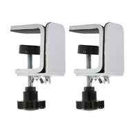 Desk Edge C-Clamp Bracket Set for Countertop Partitions