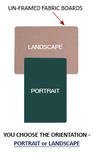UN-FRAMED 24 x 48 Fabric Cork Bulletin Board Open Face with Rounded Corners
