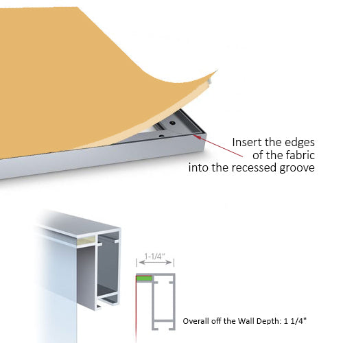 Value Line 48 x 72 SEG Tension Fabric Frames | Wall Mount Single-Sided Graphic Display Frame