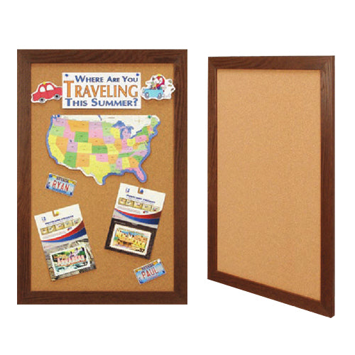 WIDE WOOD FRAME 48 x 72 BULLETIN BOARD (SHOWN IN PORTRAIT)