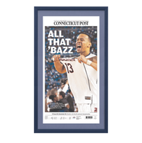 UCONN Huskies Men and Women Championship Newspaper Wood Display Frame