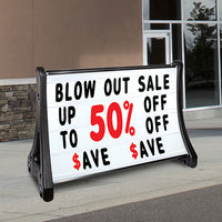 Wheels Included for Easy Moving of the 48x36 Changeable Deluxe Message Board