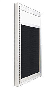XL Outdoor Enclosed Letter Boards with Message Header | Single Door Metal Display Case 15+ Sizes