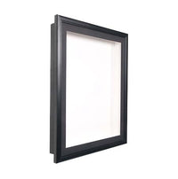 SwingFrame Designer Wood Display Case 2-Inches Deep in 12 Sizes | with Wall Mount Swing Open Cabinet
