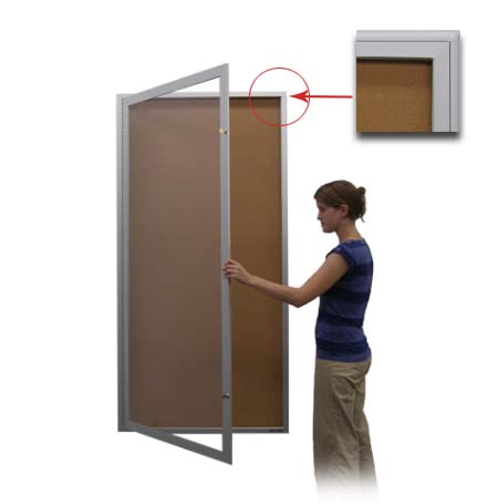 Extra Large Outdoor Poster Display Cases with Radius Edge Cabinet Corners | SwingCase Wall Mount Encosed Bulletin Board in 15+ Sizes