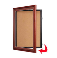 Designer Wood 18" x 24" Enclosed Bulletin Board SwingFrames