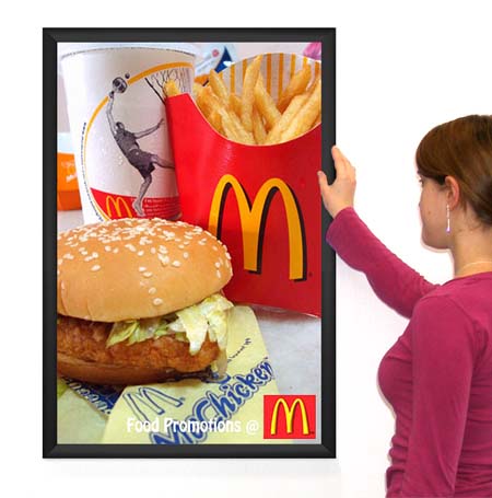 SwingSnap Fast Change Poster Snap Frames with 1 5/8" Wide Aluminum Profile + Mitered Corners, 35+ Sizes
