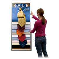 SwingSnap Poster Snap Frames with 1 5/8" Profile for Mounted Graphics on 1/8", 3/16", 1/4" Thick Boards 35+ Sizes