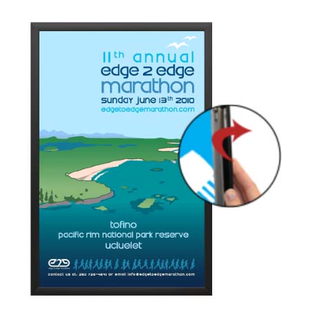 Poster Snap Frames 1 1/4" Profile for Mounted Graphics 1/8", 3/16" and 1/4" Thick Boards in 40+ Sizes