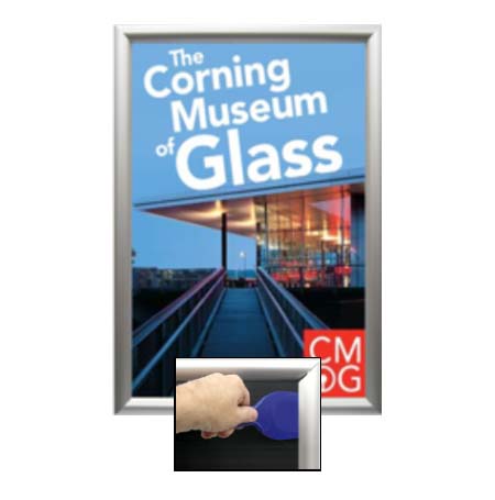 8.5x14 Poster Snap Open Frames (1 3/4" Security-Style) for MOUNTED GRAPHICS